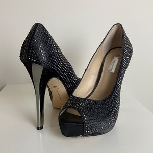 4.5 in Studded Platform Heels